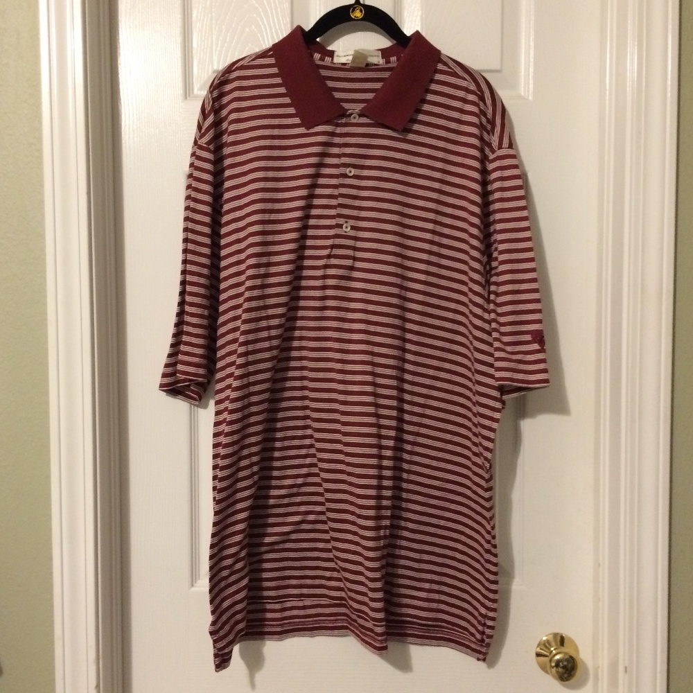XL Fairway & Greene Red, White Mens Polo